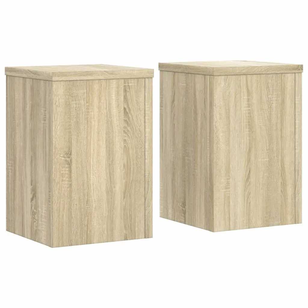 Plant Stands 2 pcs Flower Pot Display 20x20x30 cm Sonoma Oak Engineered Wood