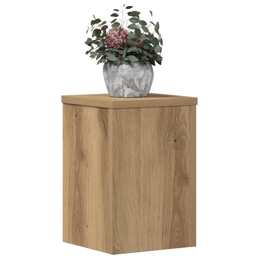 Plant Stands 2 pcs Brown 20x20x30 cm Engineered Wood Flower Pot Display