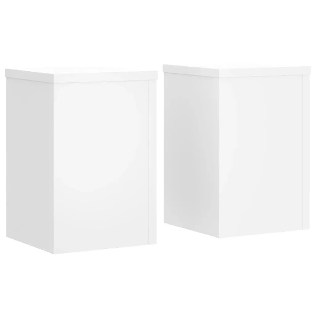Plant Stands 2 pcs Display 25x25x35 cm White Engineered Wood