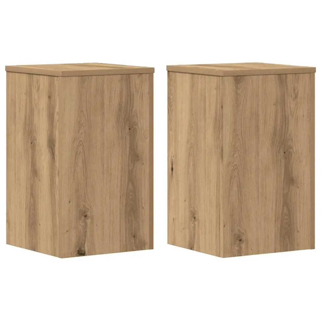 Plant Stands 2 pcs Flower Display Holder Brown 30x30x50 cm Engineered Wood