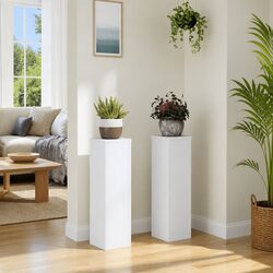 Practical Plant Stands - 2 White Stands for Home Display