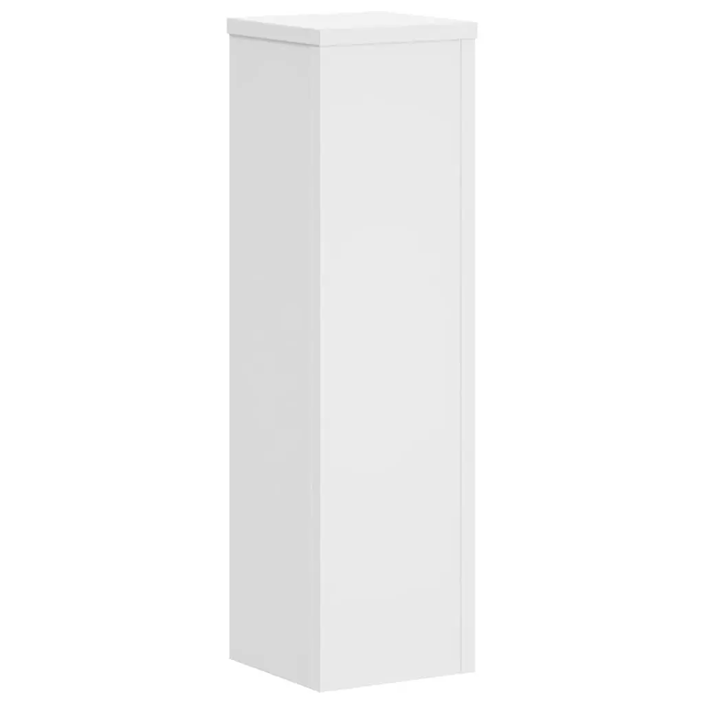 Plant Stands Indoor Outdoor Display 17x17x60 cm White 2 pcs Engineered Wood