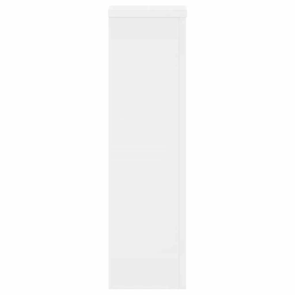Plant Stands Indoor Outdoor Display 17x17x60 cm White 2 pcs Engineered Wood