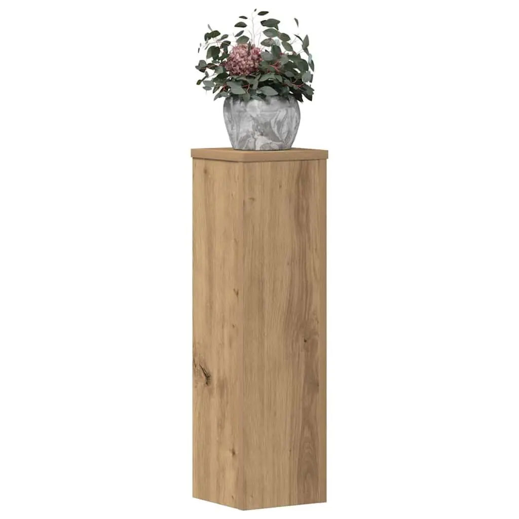 Plant Stands 2 Pieces Brown Engineered Wood 17x17x60 cm Display