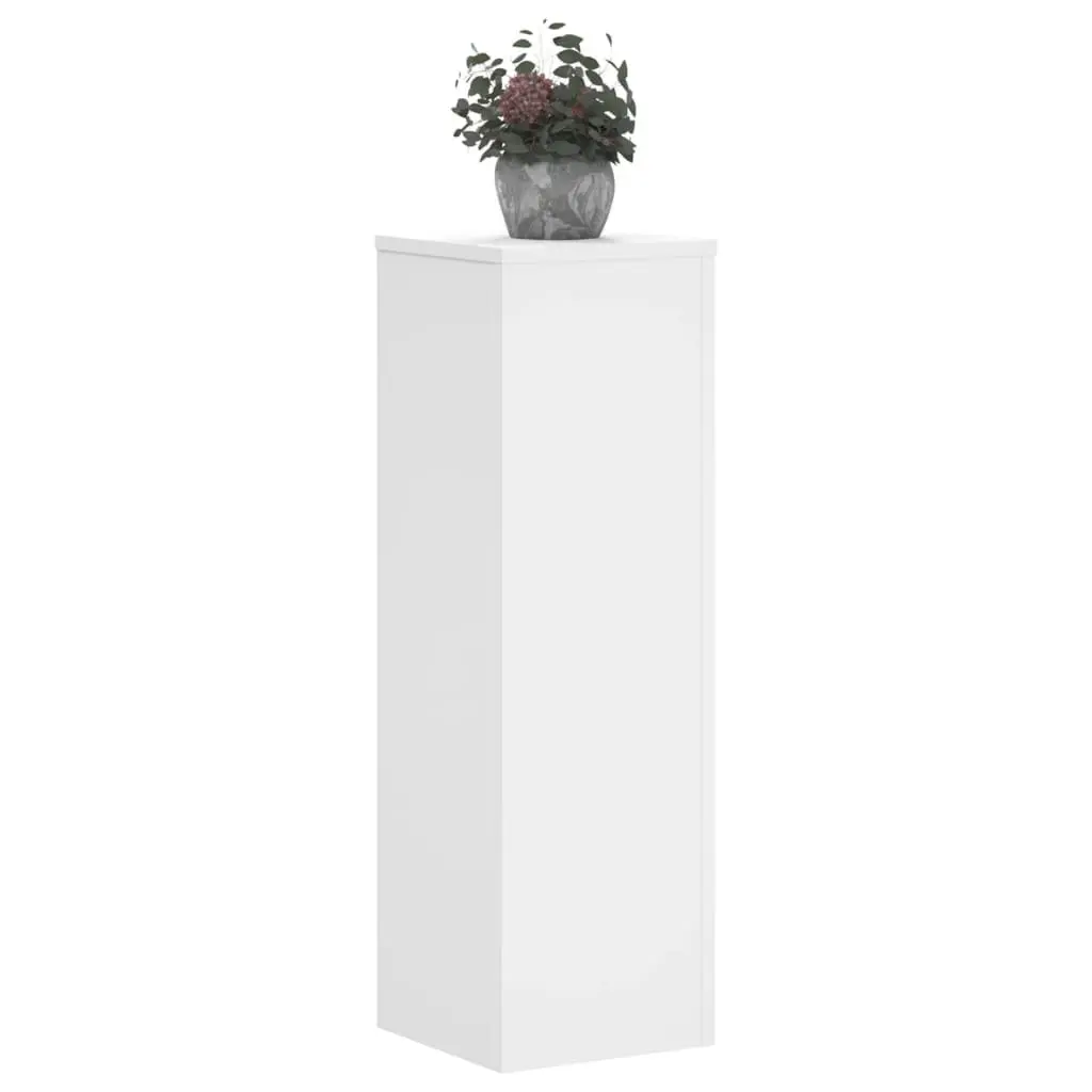 Plant Stands for Displaying Plants 25x25x80 cm White 2 Piece Engineered Wood