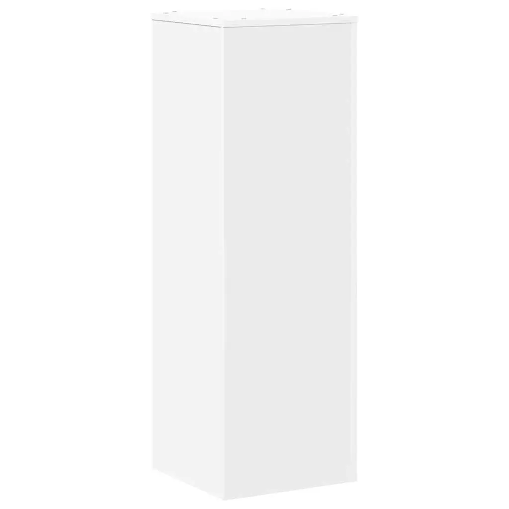 Plant Stand Indoor Outdoor Display White Engineered Wood Tall 33 x 33 x 100 cm