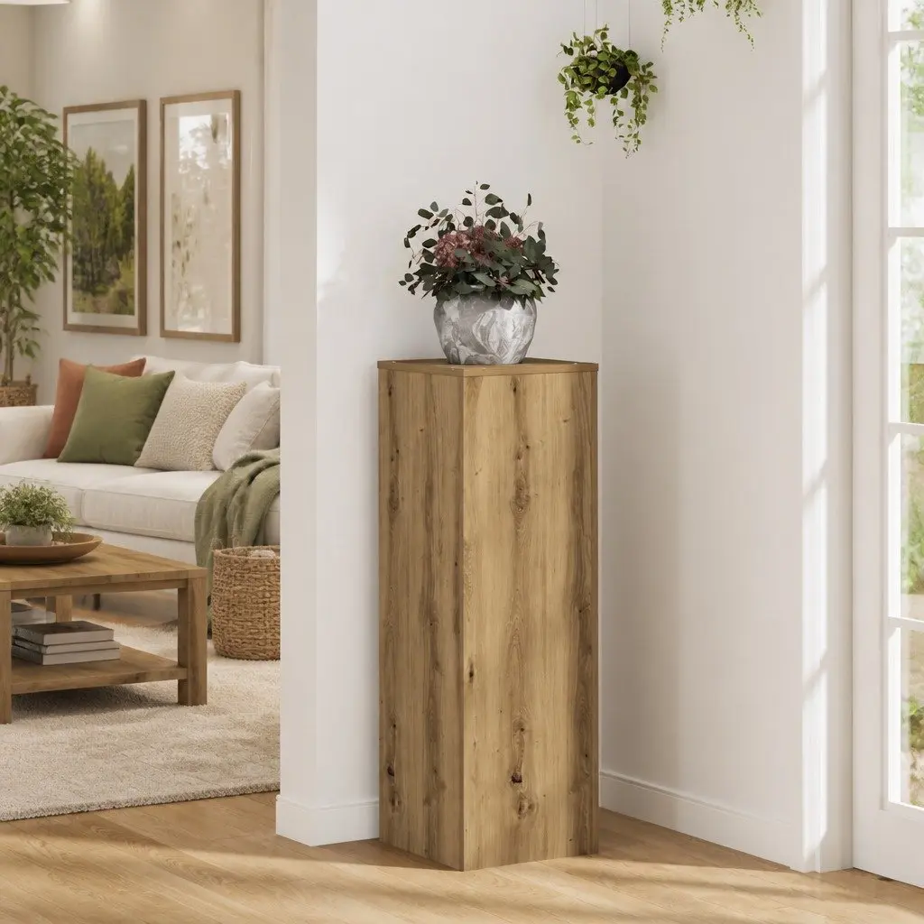 Plant Stand Engineered Wood Brown 33x33x100cm Flower Pot Display