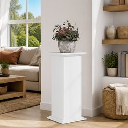 Reliable White Engineered Wood Plant Stand 33x33x80 cm