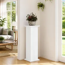 Reliable White Plant Stand 33x33x100cm Engineered Wood