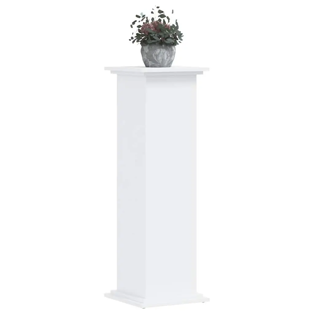 Plant Stand White Engineered Wood Flower Pot Display 33x33x100cm Tall