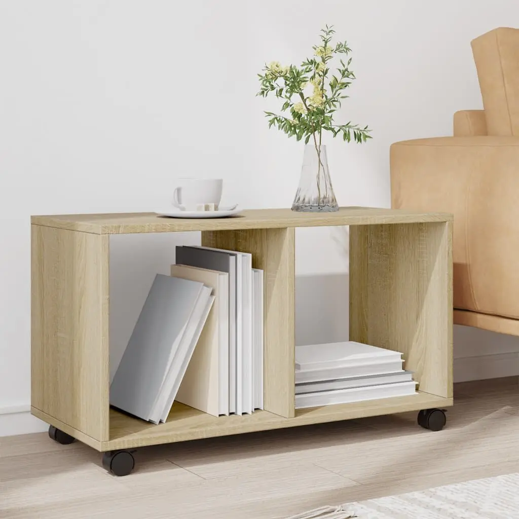 Sonoma Oak Rolling Cabinet for Home Essentials