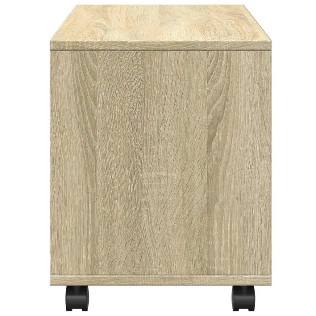 Sonoma Oak Rolling Cabinet for Home Essentials