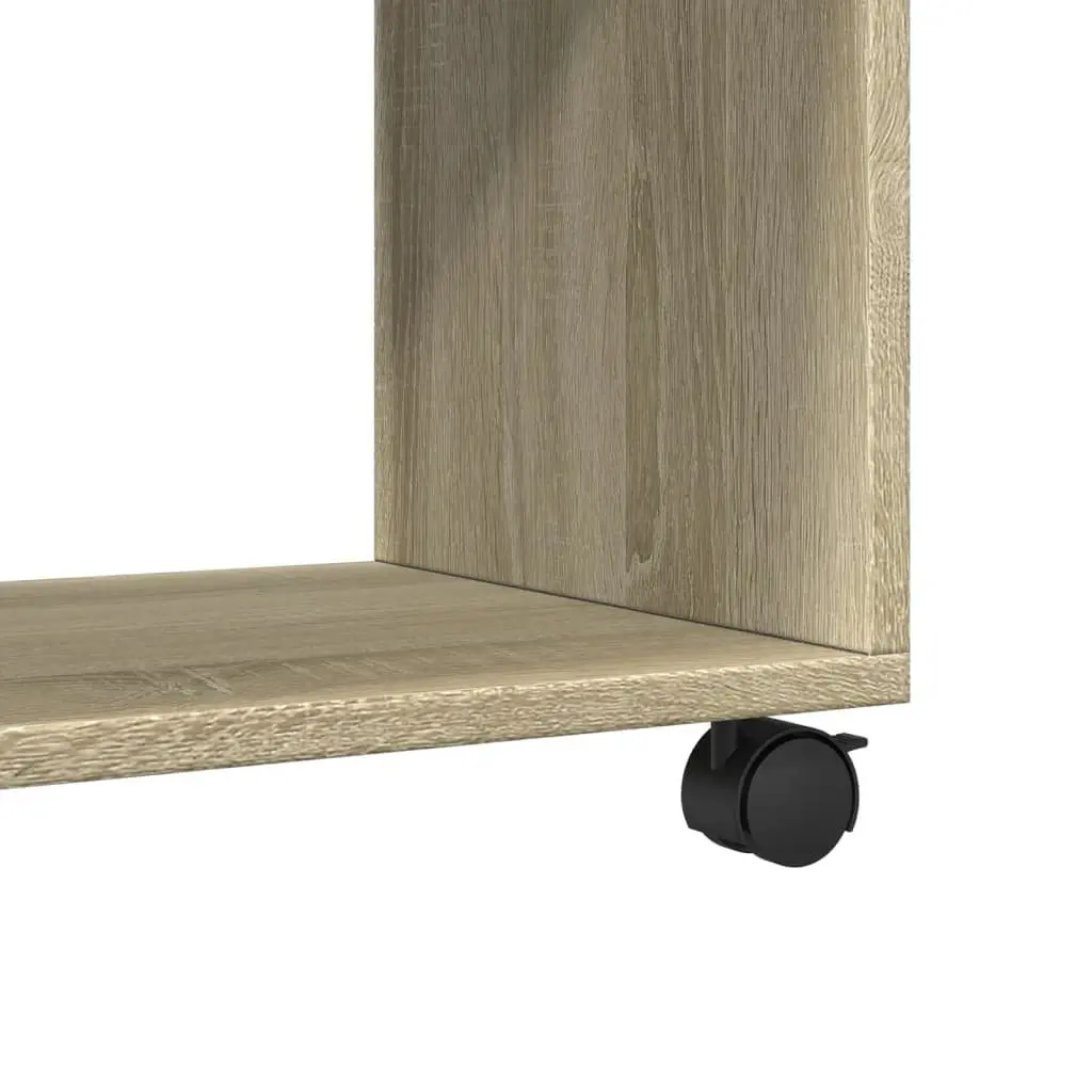 Sonoma Oak Rolling Cabinet for Home Essentials