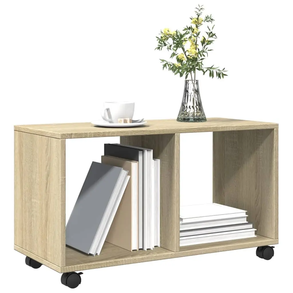 Sonoma Oak Rolling Cabinet for Home Essentials