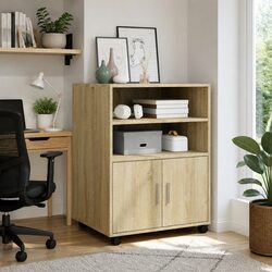 Dependable Rolling Cabinet with Wheels and Storage Space