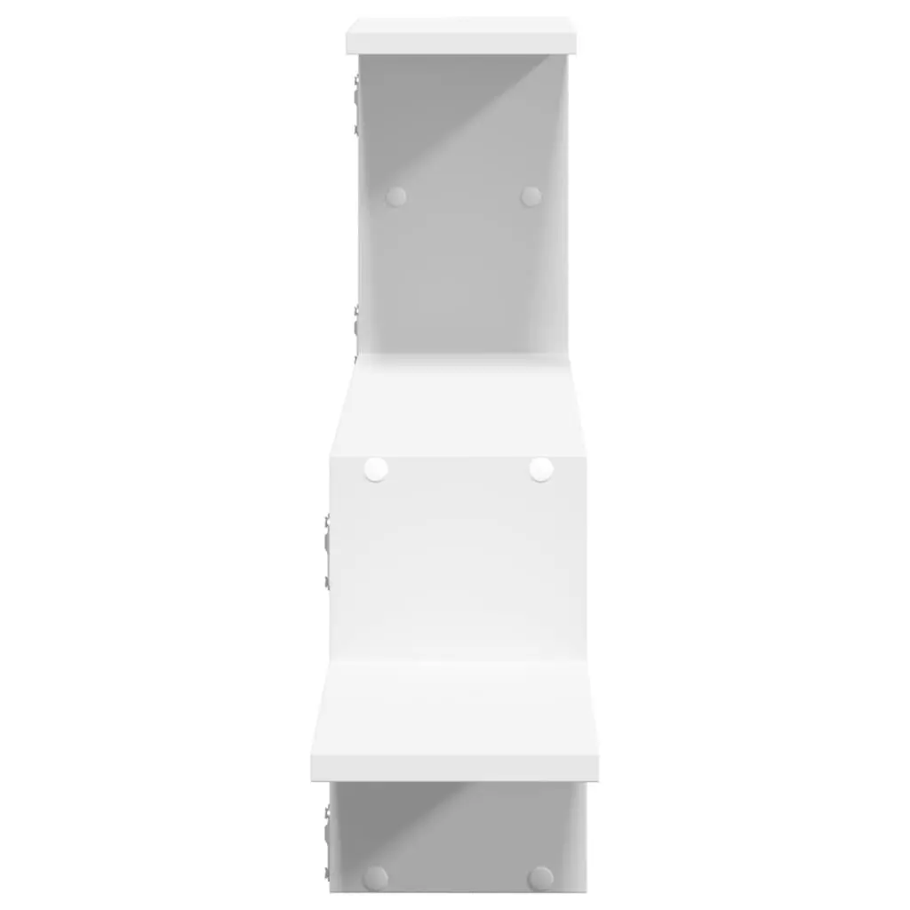 Wall Shelf White Floating Storage Display Engineered Wood 104x15x49cm