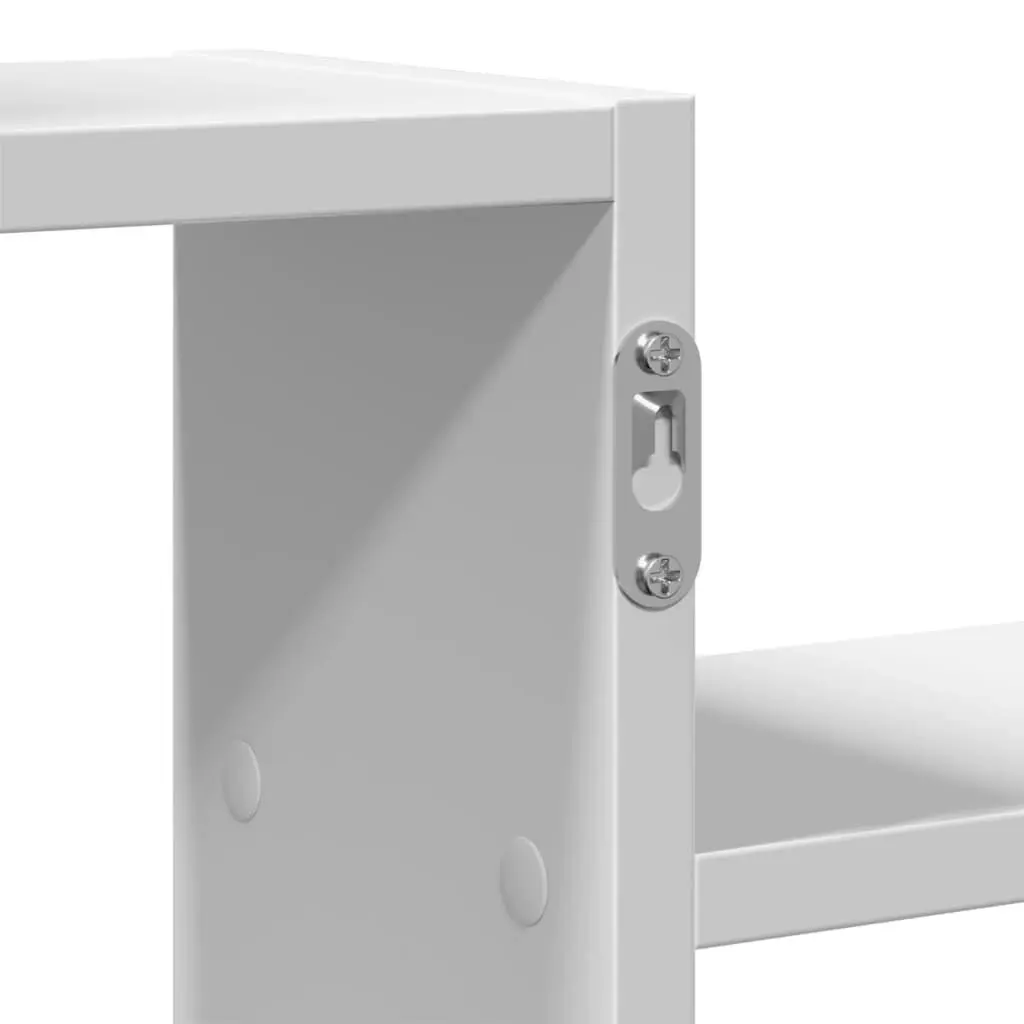 Wall Shelf White Floating Storage Display Engineered Wood 104x15x49cm