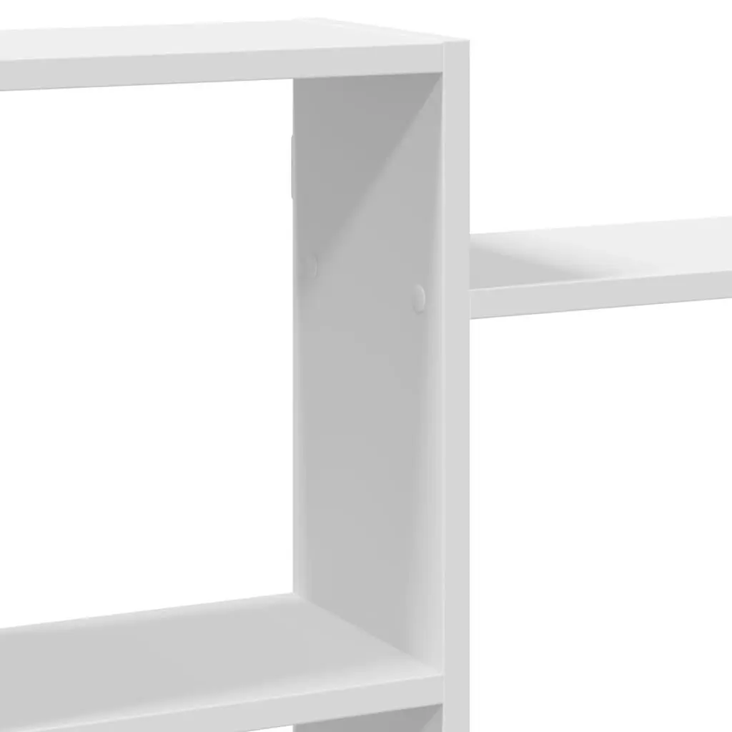 Wall Shelf White 159x18x65 cm Floating Display Storage Organiser Engineered Wood