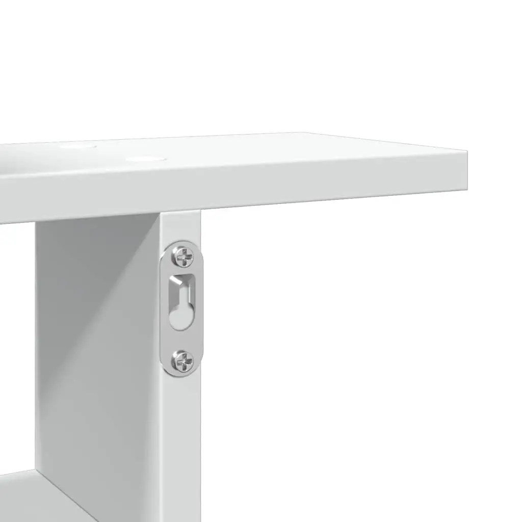 Wall Shelves 2 pcs White 38x12x38 cm Floating Storage Display Shelving Unit