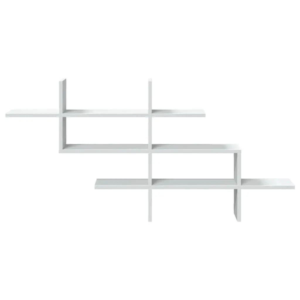 Wall Shelf White Floating Storage Display Shelving Unit Engineered Wood
