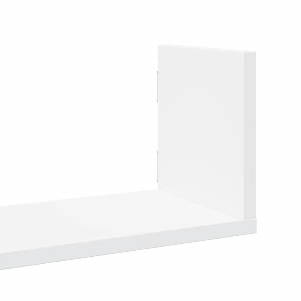 Wall Shelves Floating Storage 58x18x18 cm White 3 Piece Engineered Wood Display