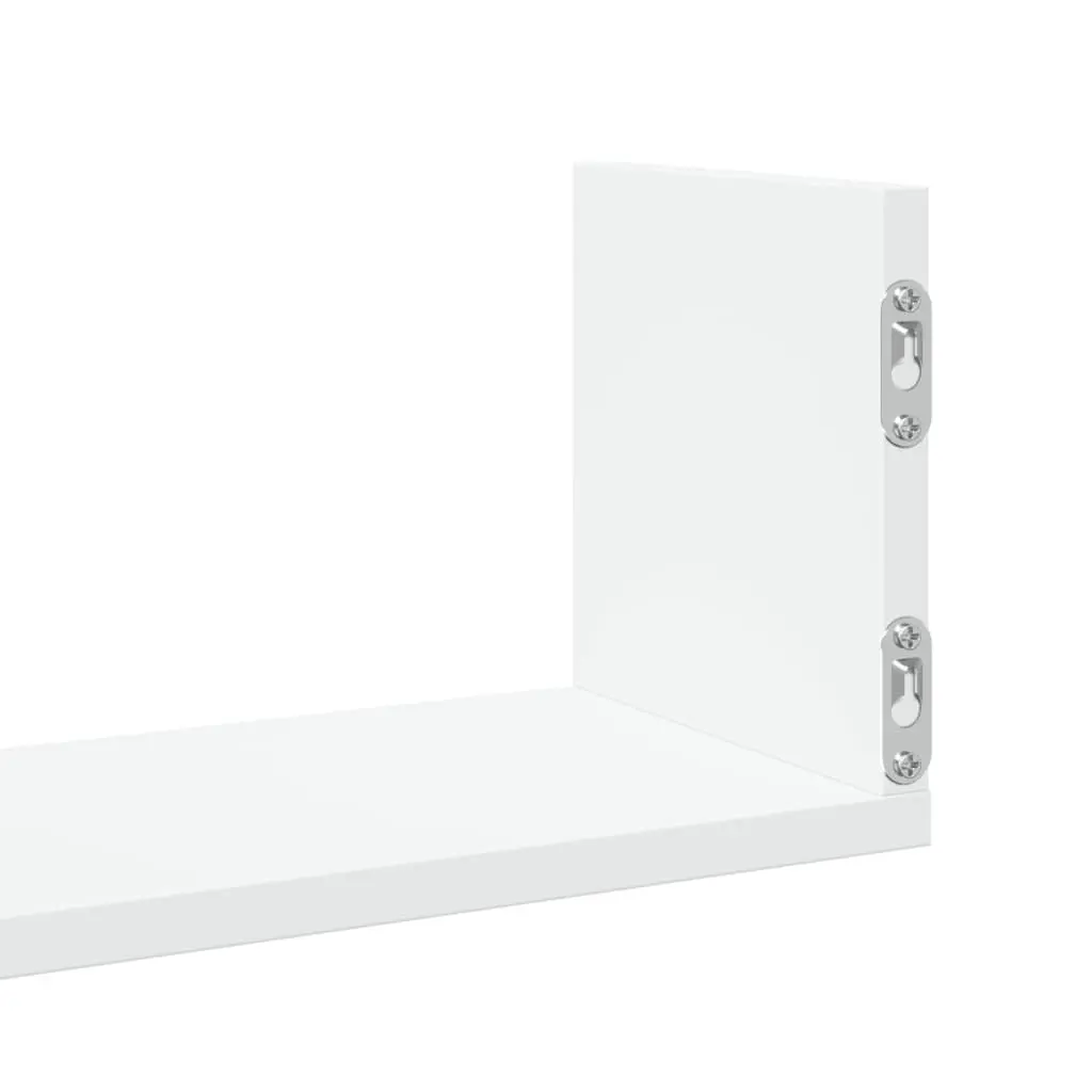 Wall Shelves 3 Pieces Floating Storage Display 80x18x18 cm White