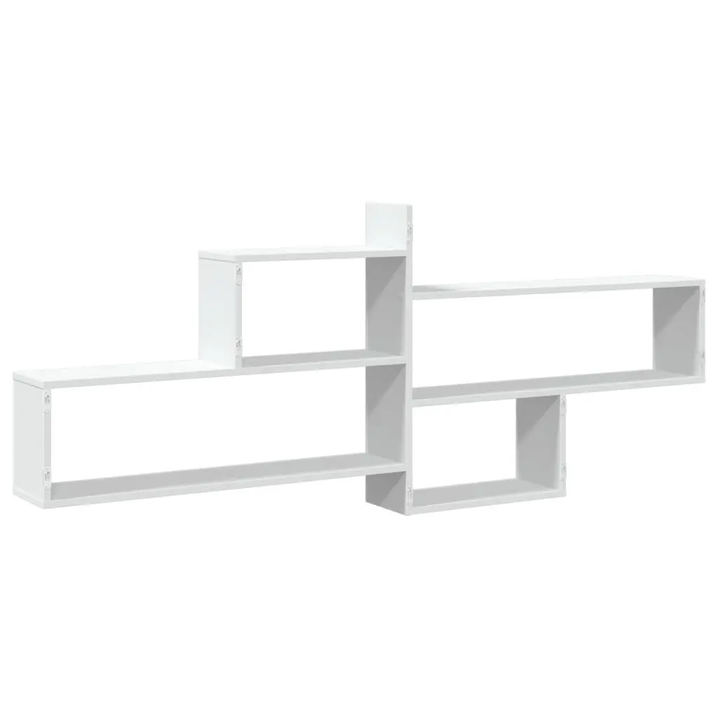 Wall Shelf Storage Organizer 167.5x18x68cm White Engineered Wood