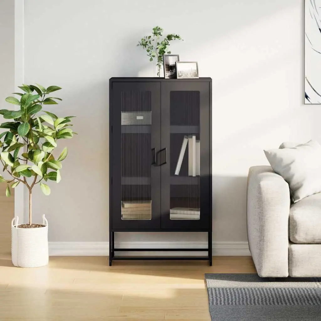 Black Highboard Storage Unit