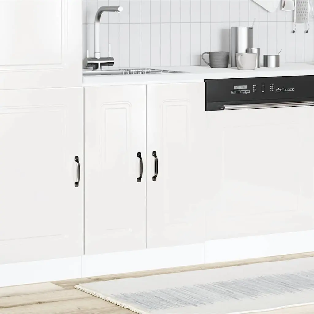 Sink Base Cabinet Kitchen Storage Cupboard Engineered Wood 60x46x81.5cm White
