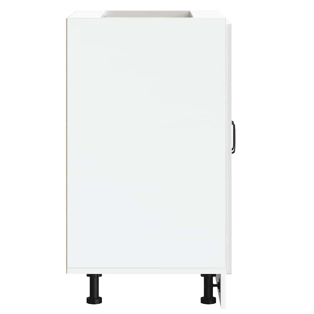Sink Base Cabinet Kitchen Storage Cupboard Engineered Wood 60x46x81.5cm White