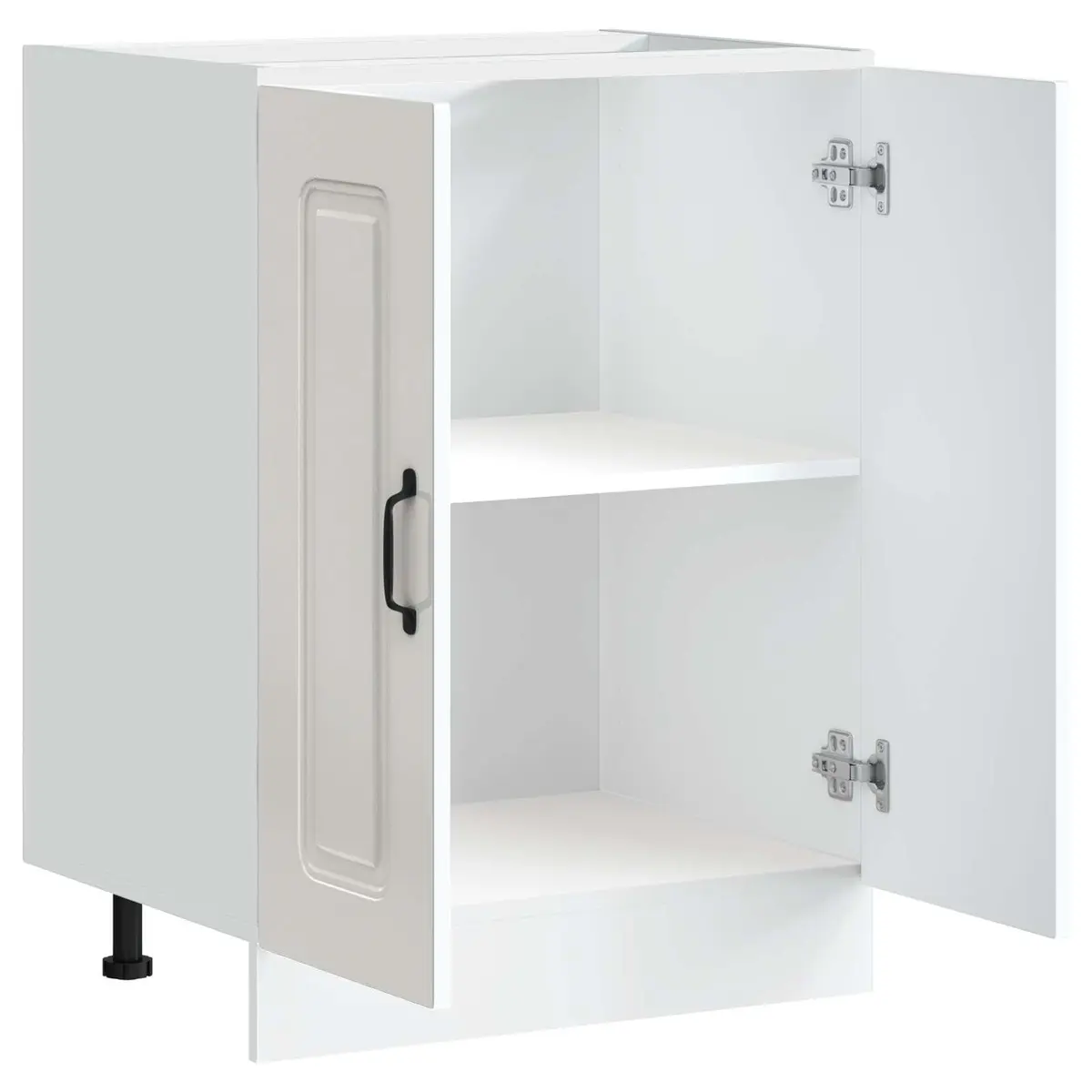 Sink Base Cabinet Kitchen Storage Cupboard Engineered Wood 60x46x81.5cm White