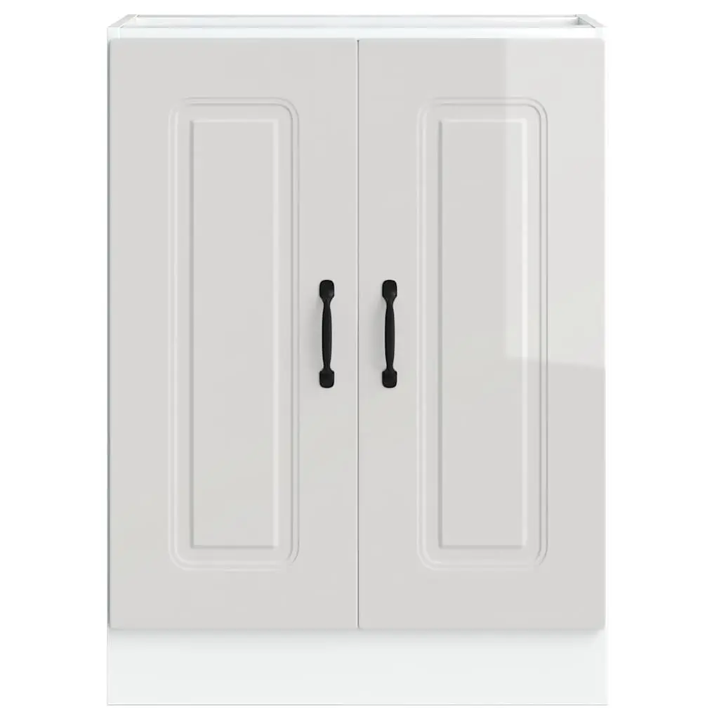 Sink Base Cabinet Kitchen Storage Cupboard Engineered Wood 60x46x81.5cm White
