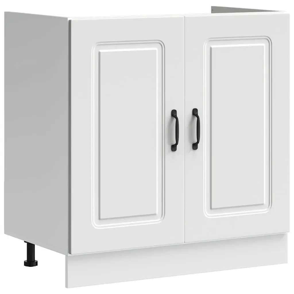 White Sink Base Cabinet for Kitchen Organization