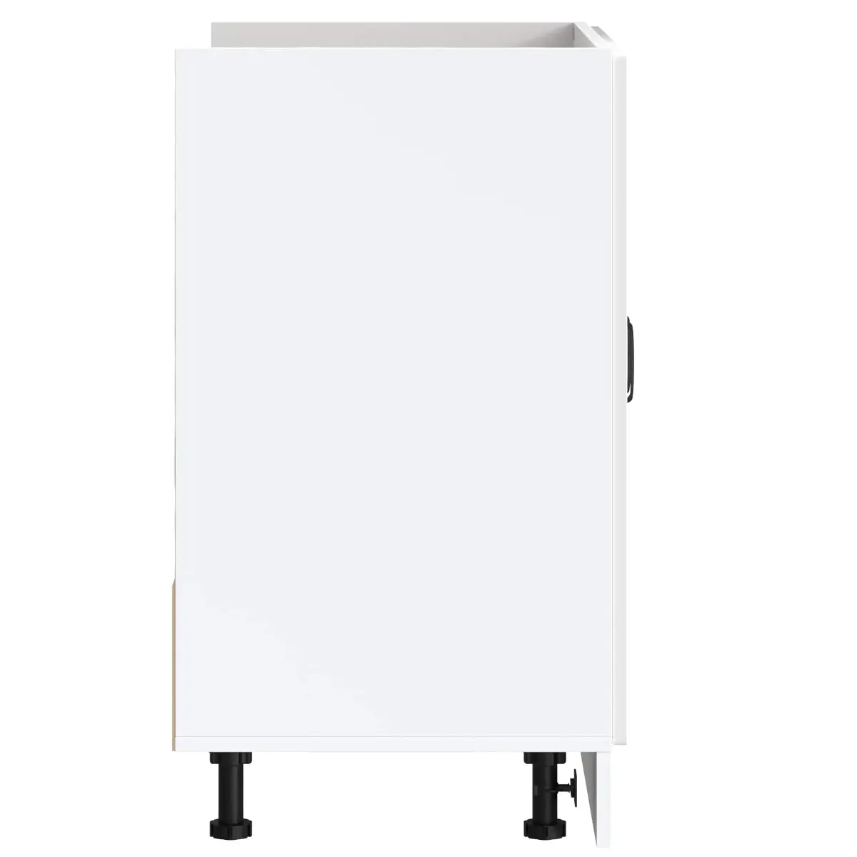 Sink Base Cabinet Kitchen Storage Unit White High Gloss Engineered Wood 80W x 46D x 81.5H cm