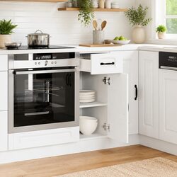 Reliable White Engineered Wood Kitchen Storage Solution