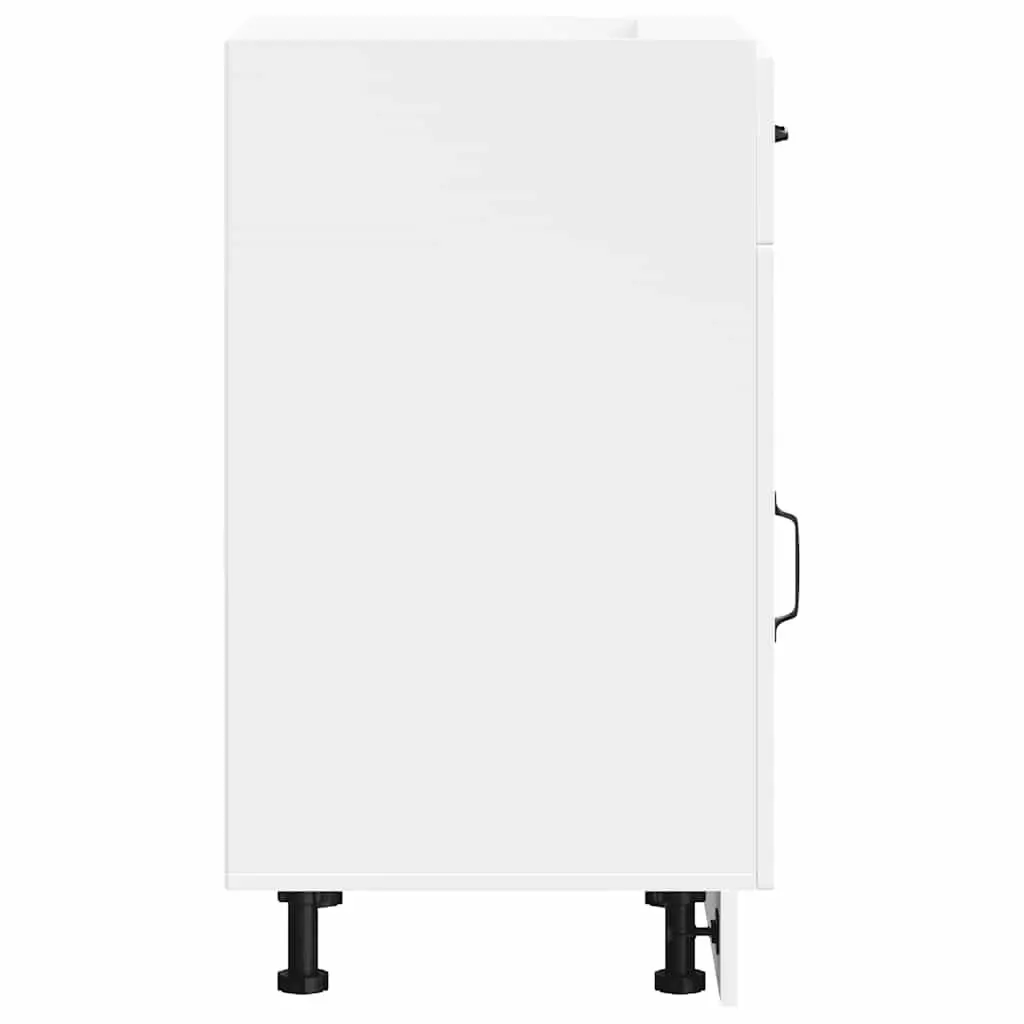 Kitchen Base Cabinet White Storage Cupboard Engineered Wood Furniture Doors