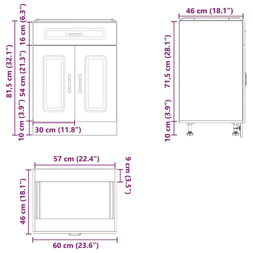 White Kitchen Base Cabinet