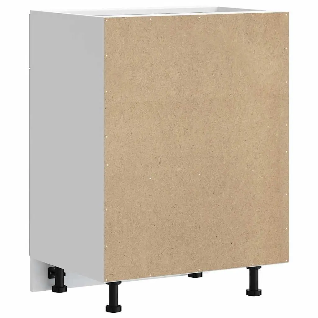 Kitchen Base Cabinet White High Gloss Engineered Wood Storage Cupboard Door