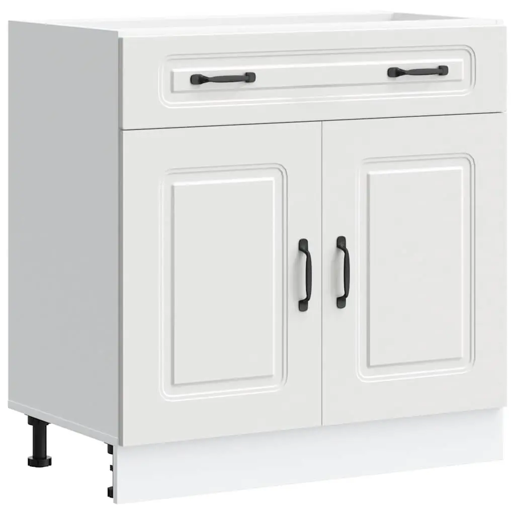 Kitchen Base Cabinet Storage Cupboard Engineered Wood White