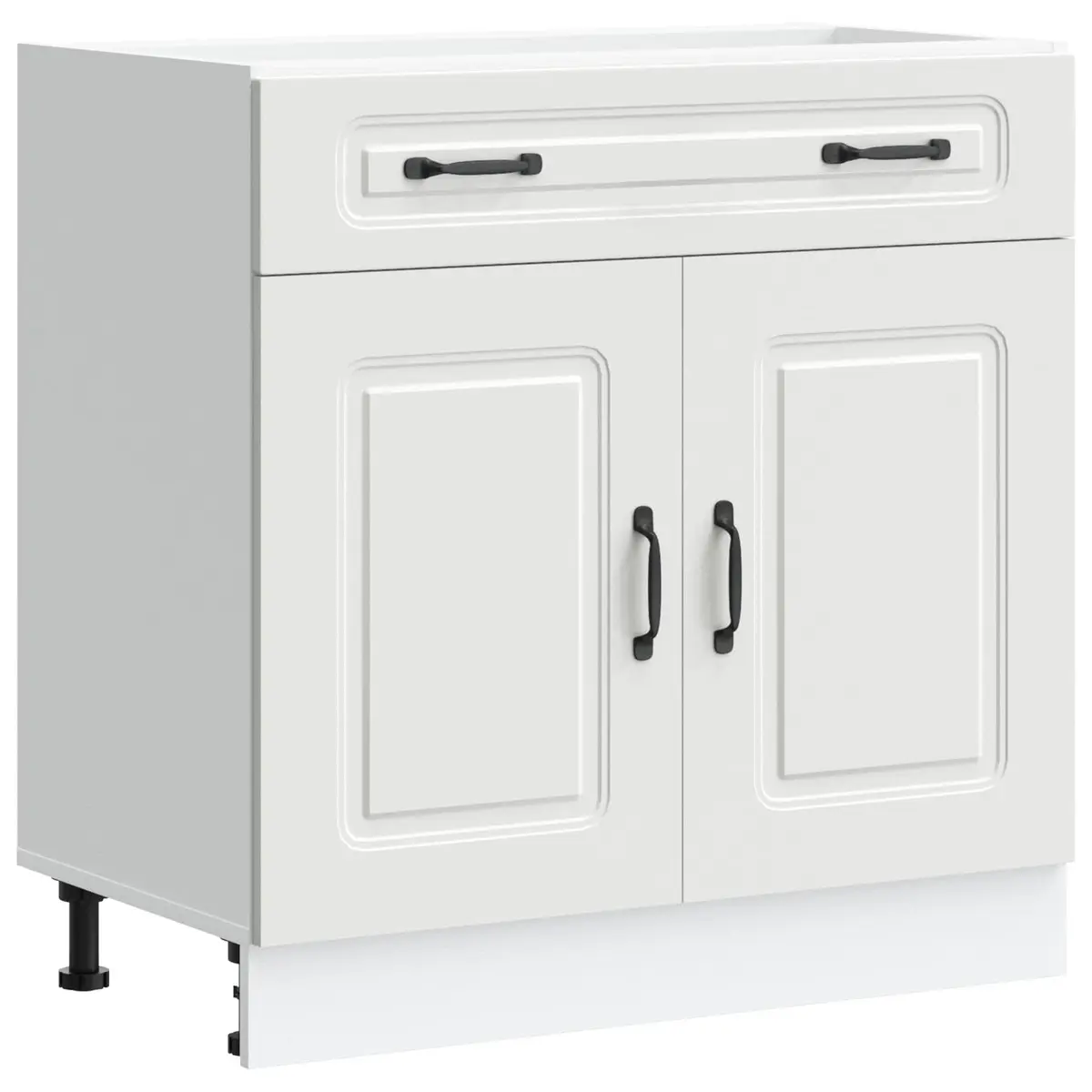 Kitchen Base Cabinet Storage Cupboard Engineered Wood White