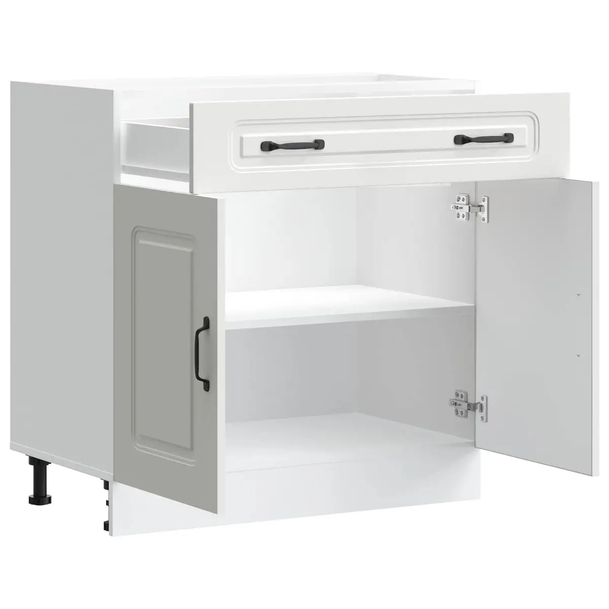Kitchen Base Cabinet Storage Cupboard Engineered Wood White