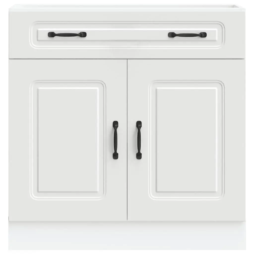 Kitchen Base Cabinet Storage Cupboard Engineered Wood White