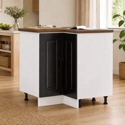 Reliable Black Corner Base Cabinet for Kitchen Spaces