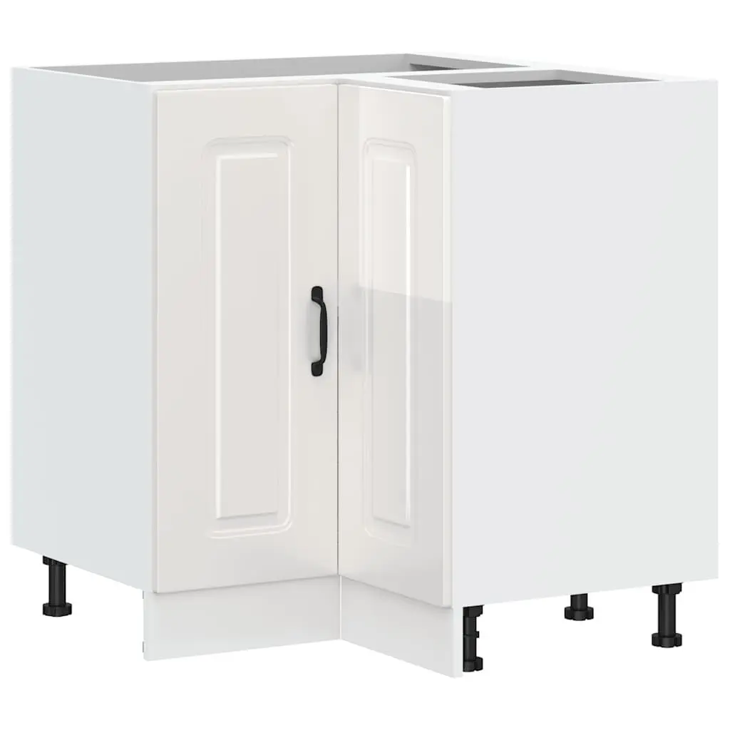 White High Gloss Corner Kitchen Cabinet