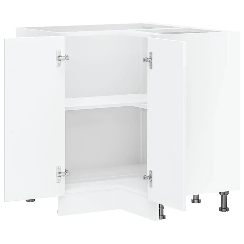 White High Gloss Corner Kitchen Cabinet