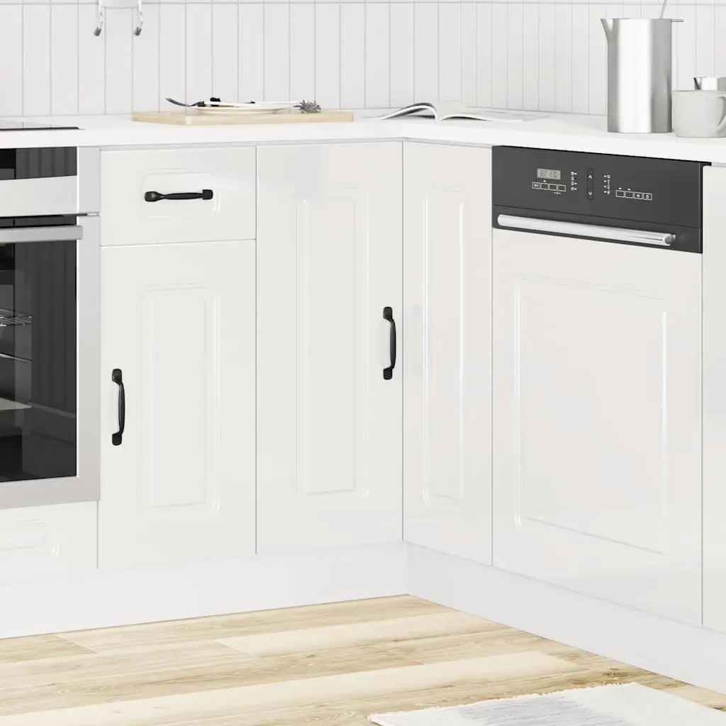 White High Gloss Corner Kitchen Cabinet