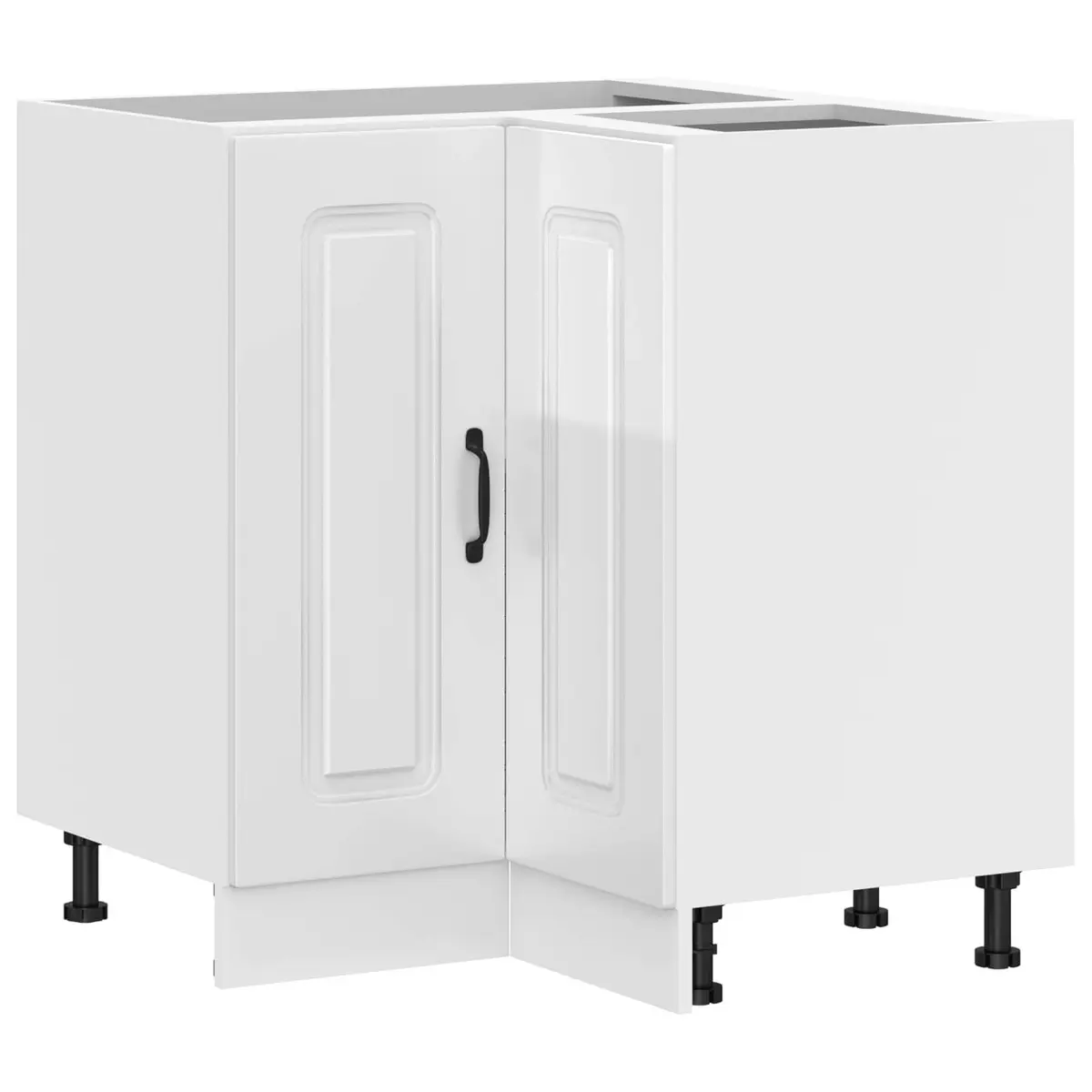 White High Gloss Corner Kitchen Cabinet