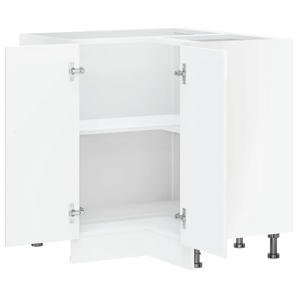 White High Gloss Corner Kitchen Cabinet