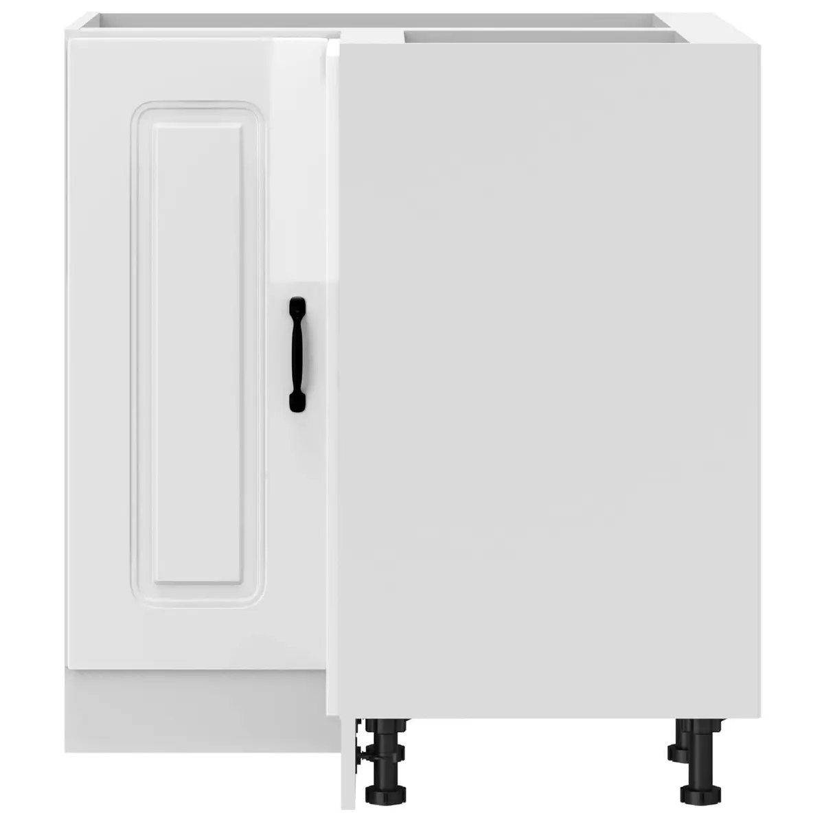 White High Gloss Corner Kitchen Cabinet