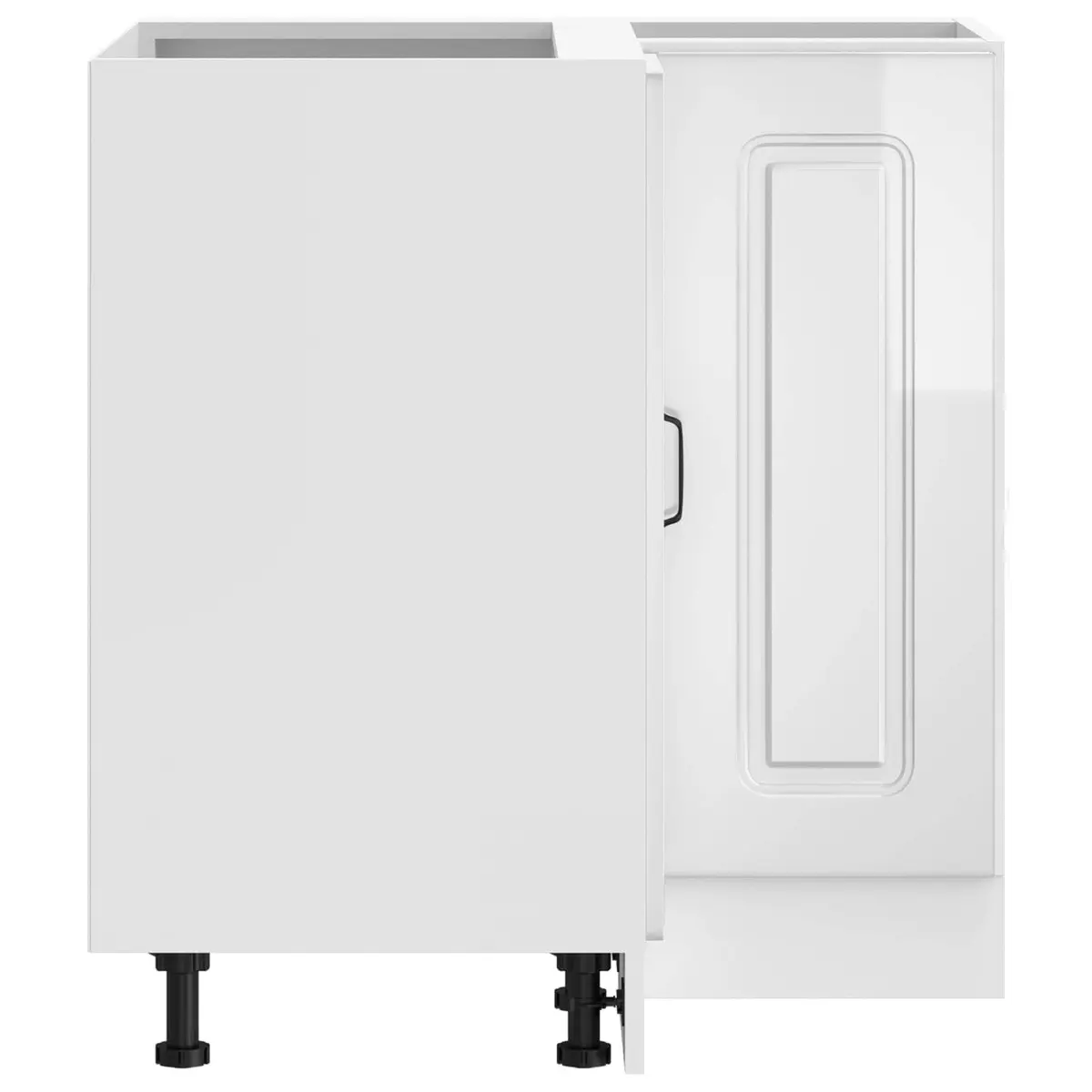 White High Gloss Corner Kitchen Cabinet